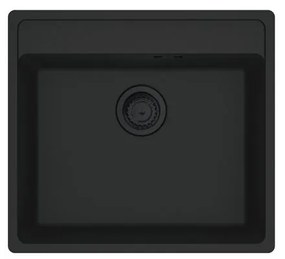 Lavello integrato 1 vasca FRANKE Maris fragranite L 51 x L 56 cm nero