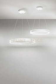 Sospensione in metallo verniciato bianco kirko led 48w cct 3000k 40...