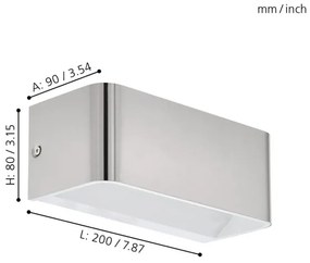 Eglo 98425 - Applique a LED SANIA LED/10W/230V