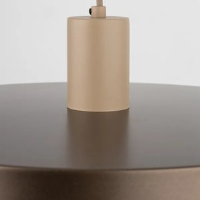Lampadario a sospensione con filo SILA 1xE27/15W/230V diametro 40 cm marrone/beige