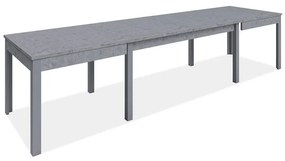 Tavolo allungabile in legno nobilitato grigio cemento 160-320x90 cm