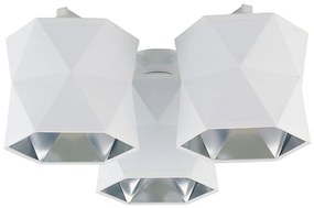Lampadario da superficie SIRO 3xE27/15W/230V bianco/argento