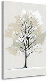 Stampa su tela – Albero in stile minimalista
