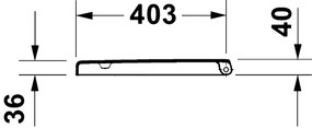 Duravit 28310000 - Sedile per WC D-CODE 37,4x42 cm, bianco