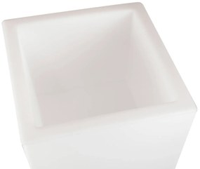 Vaso Illuminabile Quadrato 33x33xH70cm E27 Colore Bianco