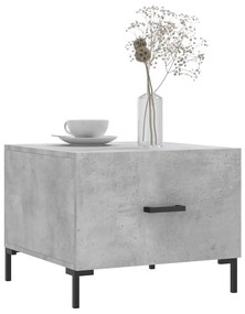 Tavolino salotto grigio cemento 50x50x40 cm legno multistrato