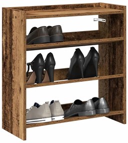 Scarpiera Legno Antico 60x25x62 Cm İn Legno Multistrato /