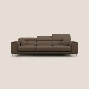 Fusion divano con 3 sedute allungabili in tessuto smacchiabile T05 marrone