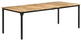 Tavolo Da Pranzo 220x100x76 Cm İn Legno Di Mango Grezzo /