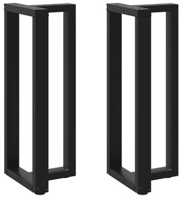 Gambe Tavolo Bar A Forma T 2 Pz Nero 40x35x(100-101) Cm Acciaio /