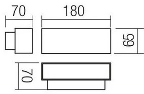 Redo 90096 - Lampada da esterno PLANIT LED/10W/230V 3000K IP54 antracite