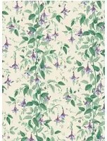 Cole & Son Carta da parati Fuchsia - Mauve and Sea Green on Cream
