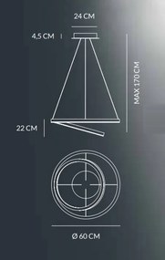 Hurricane dimmerabile 60w 3120lm 3000k