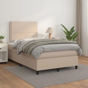Giroletto A Molle Con Materasso Cappuccino 120x200cm Similpelle /