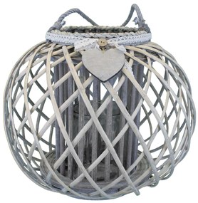 GISELE - lanterna in vimini tondo 20 x 32 cm