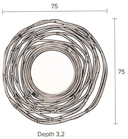 Specchio da parete Kubu - Dutchbone