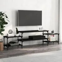 Mobile Porta TV Nero 197x35x52 cm in Legno Multistrato 826325