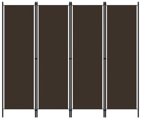 Paravento A 4 Pannelli Marrone 200x180 Cm /