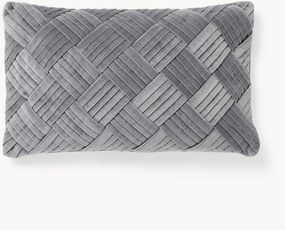 Copricuscino in velluto con motivo strutturato Sina