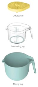 Contenitore di miscelazione con misurino e pressa per agrumi 3 pz. Nest - Joseph Joseph