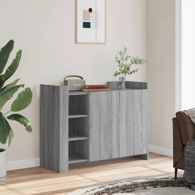 Credenza Grigio Sonoma 100x35x75 Cm İn Legno Multistrato /