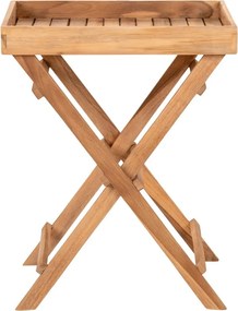 Tavolino di servizio da esterno in teak massiccio 29x39 cm Ronda – House Nordic