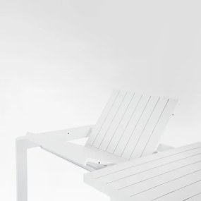 Tavolo Da Esterno Allungabile In Alluminio 100x180-240 Cm Kiplin Bianco Bizzotto