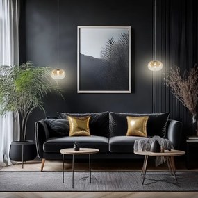 Lampadario LED a sospensione con filo VASO LED/4W/230V diametro 18 cm oro/fumé