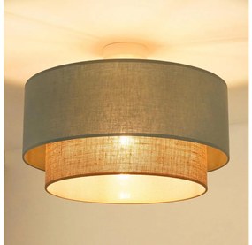 Duolla - Lampadario a plafone  BOHO 1xE27/15W/230V diametro 45 cm verde/marrone