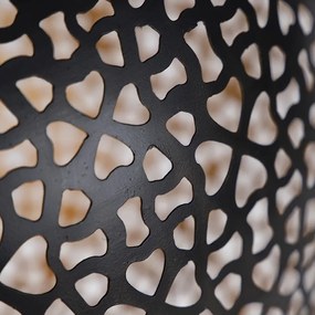 Lampada a sospensione orientale nera con oro 45 cm - Radiante