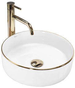 Lavabo da appoggio Rea Sami Gold Edge
