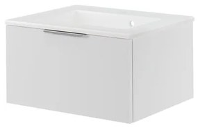 Mobile da bagno sospeso sotto lavabo L 60 x H 32 x P 48 cm bianco, 1 cassetto Neo, Maniglie acquistabili separatamente