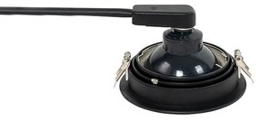 Faretto da incasso rotondo nero orientabile - Chuck 111