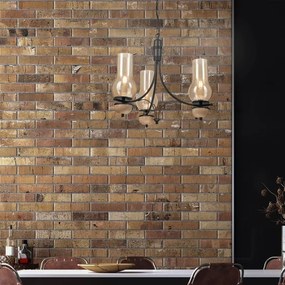 Brilagi - LED Lampadario a sospensione con catena COTTAGE 3xE14/40W/230V faggio/marrone