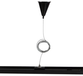 Kit Sospensione 2m per binario Monofase Nero serie "Solid"