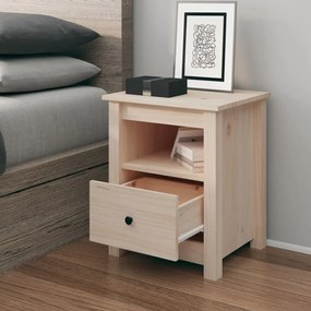 Comodino 40x35x49 Cm İn Legno Massello Di Pino /