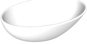 Lavabo da appoggio rettangolare in ceramica L 60 x H 17 x P 43 cm bianco