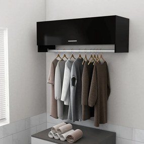 Armadio Nero 100x32,5x35 Cm İn Legno Multistrato /