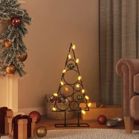 Albero di Natale Decorativo in Metallo Nero di diverse dimensioni, Albero di Natale Decorativo in Metallo Nero 60 cm III