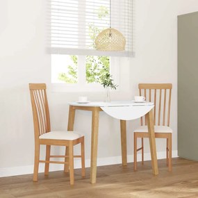 Sedie Da Pranzo Con Cuscini 2 Pz İn Legno Massello Di Hevea /