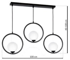Lampadario a sospensione con filo BOSTON 3xE14/40W/230V