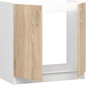 Cucina Lineare 240 Cm Moderna Componibile Rovere Effetto Legno Tania