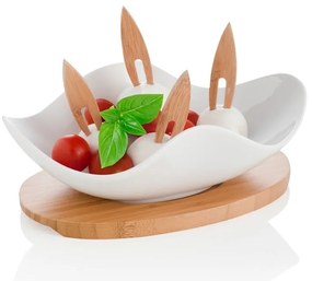 Piatto da portata con vassoio e 4 spiedini Nuvola - Brandani