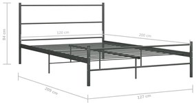 Giroletto Grigio in Metallo 120x200 cm