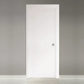 Porta tamburata scorrevole Light bianco L 80 x H 210 cm reversibile