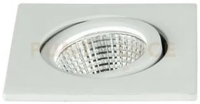 Incasso led polaris bianco quadrato 3w 300lm 4000k 6,6x6,6x5,7cm