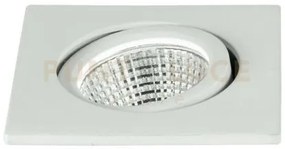 Incasso led polaris bianco in alluminio 3w 300lm 4000k 6,6x6,6x5,7c...