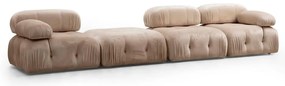 Sgabello in velluto beige Bubble - Artie