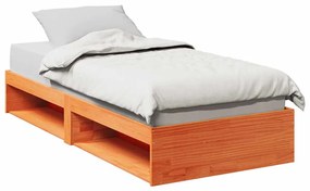 Dormeuse Senza Materasso Marrone Cera 90x190 Cm Legno Di Pino /