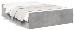 Giroletto cassetti grigio cemento 120x190 cm legno multistrato